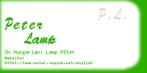 peter lamp business card