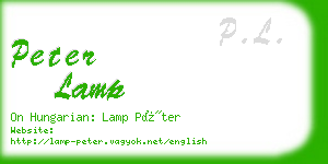 peter lamp business card